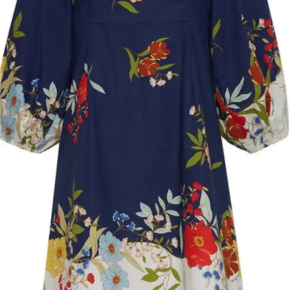 Floral Kids Dress in Navy and Multicolor